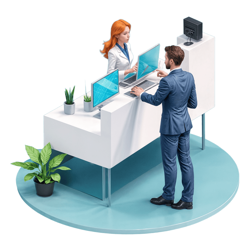 An icon illustrating Reception and Concierge Services